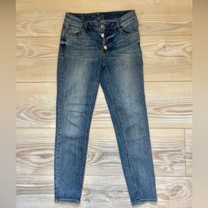 WHMB Size 0 Buttonfly skinny jeans